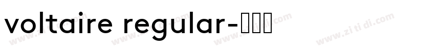 voltaire regular字体转换